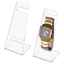 Прозрачный Акриловые подставки для часов в форме буквы L, прозрачные, 8.5x7.5x13.5 см