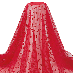 Красный Нейлоновая кружевная ткань, аксессуары, Сердце Pattern, красные, 1400x0.1 мм, 1двор/шт.