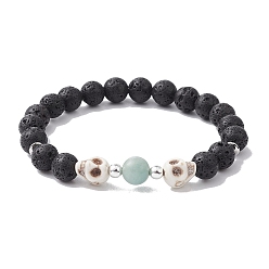 Skull Null, череп, внутренний диаметр: 2-3/8 дюйм (6 см), бусины : 8~9 мм