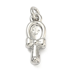 Платина Милые латунные подвески, ложечные талисманы, платина, 17x6.5x3.5 мм, Перейти кольцо: 5x1 мм, внутренний диаметр: 3 мм