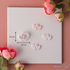 Сердце Пластиковые формы на день святого валентина, резцы глины, инструменты для лепки из глины, для серьги решений, сердце, 1.6x2.5x1.15 см