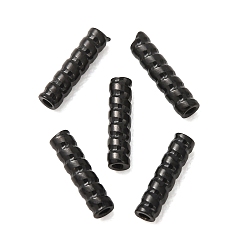 Negro 304 bolas de acero inoxidable, tubo trenzado, revestimiento de iones (ip), negro, 8x2 mm, agujero: 0.9 mm