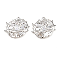 Нержавеющая Сталь Цвет 304 подвески из нержавеющей стали, очарование океана, цвет нержавеющей стали, 26x27.5x3.5 мм, отверстие : 2.5 мм