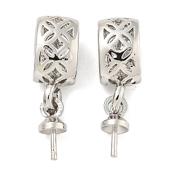 Платина Медные звенья, за половину пробурено бисера, долговечный, без свинца и без кадмия, платина, 15x4x5 мм, отверстие : 5x2.5 мм, штифты : 0.7 мм