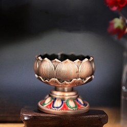 Красная Медь Подсвечники из сплава, лотос, Красная медь, 5.1x4.5x4.25 см