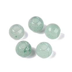 Авантюрин Натуральные европейские бусины из авантюрина, гладкий круглый, бусины с большим отверстием, 10x8.5 мм, отверстие : 4 мм