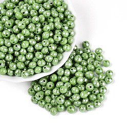 Темный Морско-зеленый Стеклянный бисер непрозрачных цветов, остекление стиль, фонарь, темно-зеленый, 6~6.5x5~5.5 мм, отверстие : 1.4~1.6 мм, Около 1730 шт / фунт