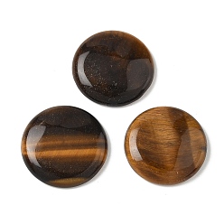 Тигровый глаз Природных тигровый глаз кабошонов, плоско-круглые, 20~23x3.5~5 мм