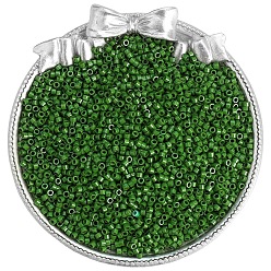 Зеленый Стеклянный бисер непрозрачных цветов, плоско-круглые, зелёные, 2 мм, о 1100 шт / комплект