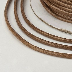Camel Eco-Friendly Korean Waxed Polyester Cord, Camel, 1mm, about 169.51~174.98 Yards(155~160m)/Roll
