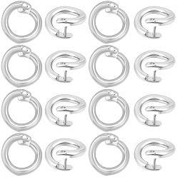 Серебро Латунь оснастки застежками, кольцо, серебряные, 7.5 мм, 30 шт