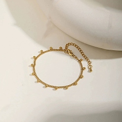 Золотой 304 Браслеты из нержавеющей стали и подвески для женщин, золотые, 6-1/4 дюйм (16 см)