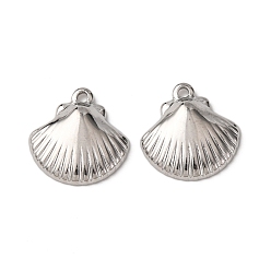 Shell Shape Океан 304 подвески из нержавеющей стали, анти-тускнение, формы раковины, 15.5x15.5x3.5 мм, отверстие : 1.5 мм