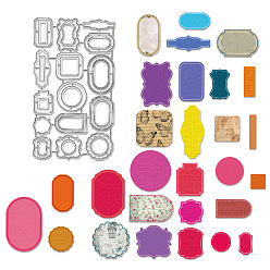 Mixed Shapes Трафареты для резки геометрических штампов из углеродистой стали, для diy scrapbooking, Фотоальбом, декоративная бумага для тиснения, цвет нержавеющей стали, разнообразные, 186x106x0.8 мм