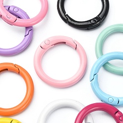 (52) Непрозрачная лаванда 10шт. 10 окрашенные распылением экологически чистые пружинные кольца из сплава, уплотнительные кольца, защелкивающееся кольцо, без кадмия, без никеля и без свинца, разноцветные, 6 датчик, 25x4 мм, 1 шт / цвет