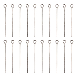 Платина Железные глазные булавки, без кадмия и без свинца, платина, 21 датчик, 32x0.7 мм, отверстие : 2 мм