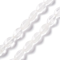 Хрусталь Природных кристаллов кварца бисер нитей, бусины из горного хрусталя, твист, 12x6x6 мм, отверстие : 1 мм, около 33~34 шт / нитка, 15.39''~15.98'' (39.1~40.6 см)