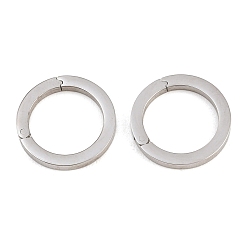 Stainless Steel Color 304 Stainless Steel Spring Gate Rings, O Rings, Stainless Steel Color, 16x2mm, Hole: 12mm