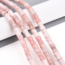 Розовый Опал Натуральный розовый опал бусы пряди, бамбуковая форма, 9.5~10x5~5.5 мм, отверстие : 0.8 мм, около 38~40 шт / нитка, 14.96~15.47'' (38~39.3 см)