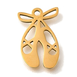 Золотой 201 подвески из нержавеющей стали, танцевальные туфли подвески, золотые, 15x9.5x1 мм, отверстие : 1.2 мм