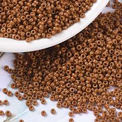 (RR4458) Duracoat Dyed Opaque Persimmon MIYUKI Round Rocailles Beads, Japanese Seed Beads, 15/0, (RR4458) Duracoat Dyed Opaque Persimmon, 1.5mm, Hole: 0.7mm, about 250000pcs/pound