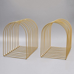 Oro 2 Perchero de escritorio de hierro para guardar gorros de punto (piezas), soporte para gorro de natación, arco, dorado, 260x170x250 mm