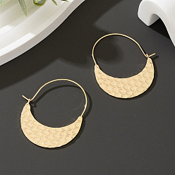 Золотой Серьги сплава обручем, луна, золотые, 44x35 мм