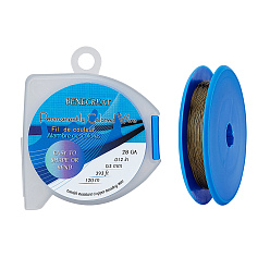 Античная Бронза Круглая медная проволока, для изготовления ювелирных изделий, античная бронза, 28 датчик, 0.3 мм, около 393.7 футов (120 м) / рулон