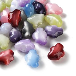 Cloud Бусины из смолы градиентного цвета, имитации глаз кошки бисера, облако, 20.5x28x15 мм, отверстие : 2.5 мм