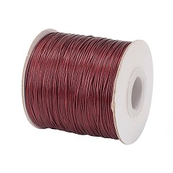 Dark Red Waxed Polyester Cord, Bead Cord, Dark Red, 0.5mm, about 169.51~174.98 Yards(155~160m)/Roll