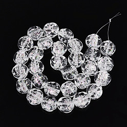 Прозрачный Бусы лэмпворк ручной работы, плоско-круглые с розой , с блеском порошок, прозрачные, 15.5~17.5x7~8.5 мм, отверстие : 1.4~1.5 мм, около 30 шт / нитка, 18.50 дюйм (47 см)