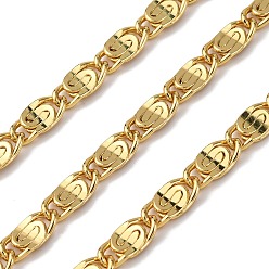 Настоящее золото 18K Латунные цепи люмачина, без свинца и без кадмия, стойки покрытие, долговечный, пайки, с катушкой, реальный 18 k позолоченный, 11x5.5x1.5 мм