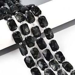 Яшма Камбаба Натуральные пряди камбабы из яшмы, прямоугольные, граненые, с бисером, 11.5~12x8x4~5 мм, отверстие : 0.9 мм, около 26~27 шт / нитка, 14.57~15.08'' (37~38.3 см)