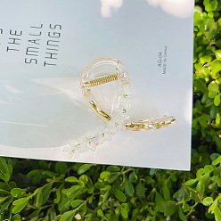 Белый Цветочные пластиковые заколки для волос с когтями, аксессуары для волос для женщин и девочек, белые, 83x60 мм