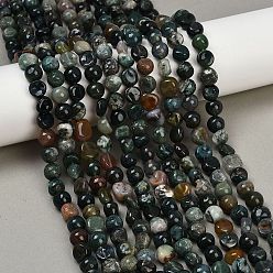 (RRHB277) Кристалл на подкладке из медово-бежевого цвета Природного индийского агата бисер нитей, самородки, упавший камень, 8~13x8~10x3~8 мм, отверстие : 1 мм, около 49~50 шт / нитка, 15.55~15.75'' (39.5~40 см)