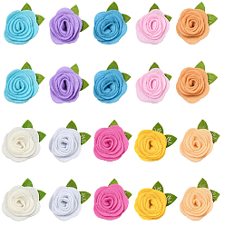 (52) Непрозрачная лаванда 40 шт. 10 Цвета, цветочные флизелиновые аксессуары, костюм шляпа сумка украшение аксессуары, разноцветные, 40~50x30~40x9~11 мм, 4 шт / цвет