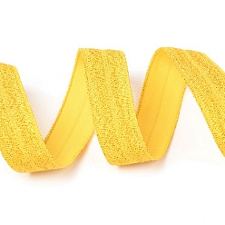 Gold Gold und Silber funkeln elastisches seitliches Nylonband, Gewebekleidungsnähzubehör, Gold, 5/8 Zoll (15 mm), etwa 50yards / Rolle (45.72 m / Rolle)