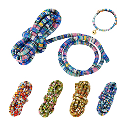 (52) Непрозрачная лаванда 10м 4 цвета этнический стиль эластичный обернутый сердечник шнур, для изготовления подарочной упаковки, круглые, разноцветные, 6 мм, около 2.73 ярдов (2.5 м) / комплект