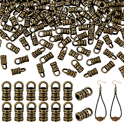 Античная Бронза 200 шт. наконечник шнура из цинкового сплава в тибетском стиле, баррель, античная бронза, 10x4 мм