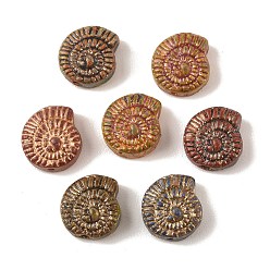 Shell Shape Краски для выпечки стеклянные бусины, металла обвитые, разноцветные, формы раковины, 13x12x5 мм, отверстие : 1 мм