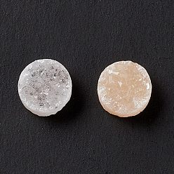 Druzy Agate Natural Druzy Agate Cabochons, Flat Round, 6x3.5~4mm