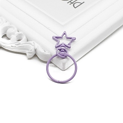 Lilas Fermoirs pivotants en alliage pour la fabrication de sacs, étoiles, lilas, 60x30mm