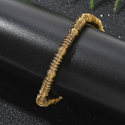 Золотой 304 эластичные браслеты из нержавеющей стали для женщин, золотые, 1/4 дюйм (0.65 см), внутренний диаметр: 2-1/4 дюйм (5.6 см)