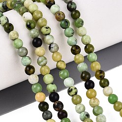 Serpentine Natural Serpentine Beads Strands, Smooth Round, 4.5mm, Hole: 0.5~0.6mm, about 86~88pcs/strand, 14.76~15.16 inch(37.5~38.5cm)