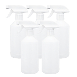 White 500ml White Plastic Trigger Spray Bottles with Adjustable Nozzle Empty Mist Spray Bottles for Cleaning Plant Flowers Home Garden, White, 20.5x9x7cm, Capacity: 500ml