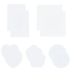 Белый 10шт. 5 стили квадратная бумага для рисования с текстурой пенопласта, с использованием крафтового пенопласта и хлопчатобумажных чистящих салфеток из древесной целлюлозы., белые, 100x100x1 мм