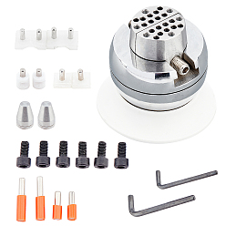 Платина 45 # стальной держатель инкрустированный камнем, с пластиковой фурнитурой, шестигранные ключи, платина, 14~82x6~78.5x4.5~78.5 мм, 21 шт