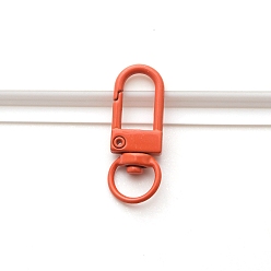 Оранжево-Красный Поворотные застежки из сплава, окрашенные распылением, для изготовления пакетов, оранжево-красный, 33 мм, отверстие : 9 мм