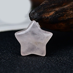 Розовый Кварц Украшения из натурального розового кварца в виде звезд, для украшения рабочего стола домашнего офиса, 15x15 мм
