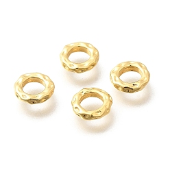 Настоящее золото 18K Латунные бусины, без кадмия, без никеля и без свинца, плоско-круглые, реальный 18 k позолоченный, 7.5~8x1.7 мм, отверстие : 4.5 мм